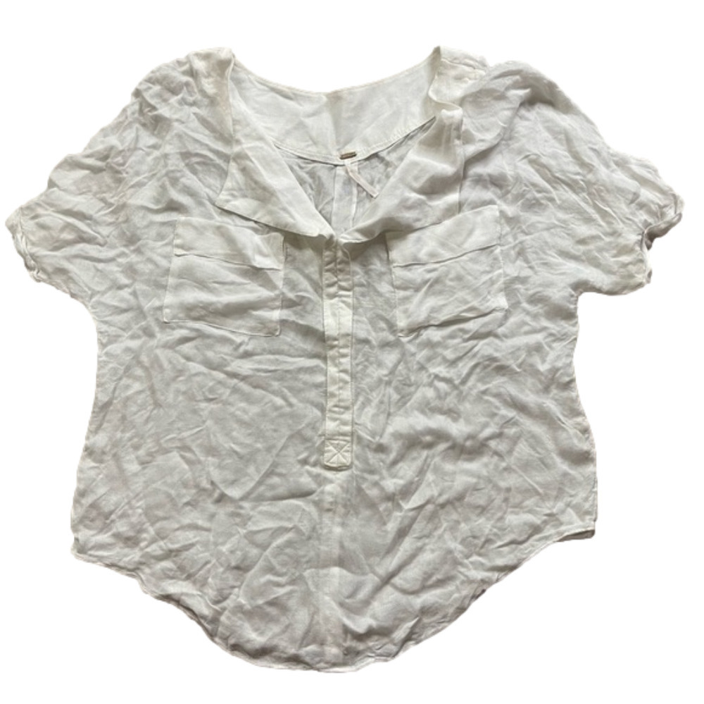 Free People White Blouse Small